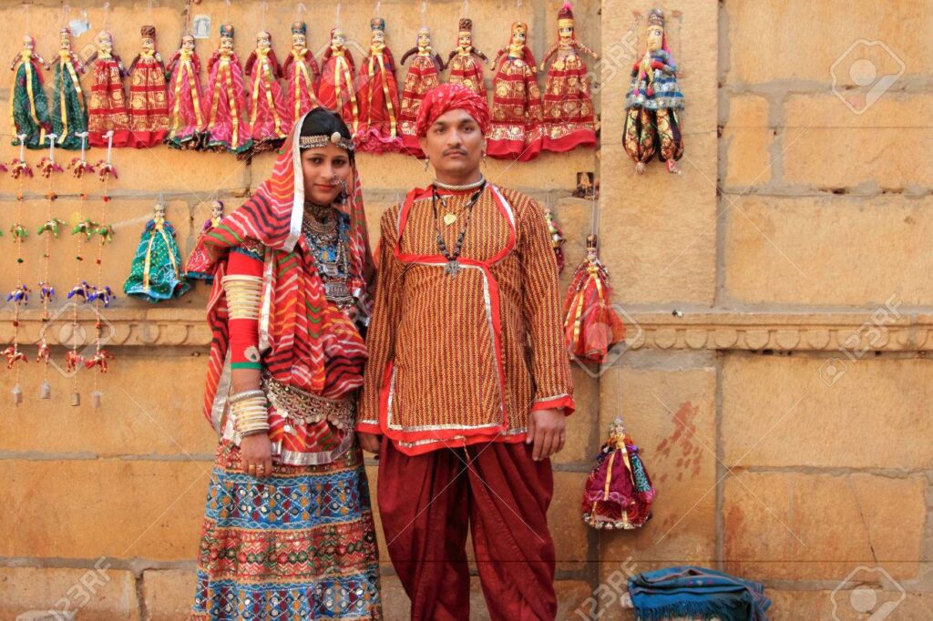 Colorful attire of Rajasthan.